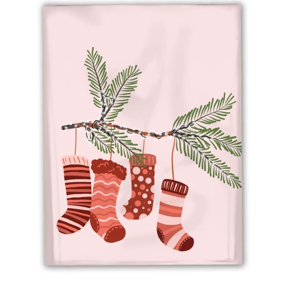 3 SETS LEFT🎄20 Designer pink stockings Poly Mailers 10 x 13 inch - Picture 2 of 5